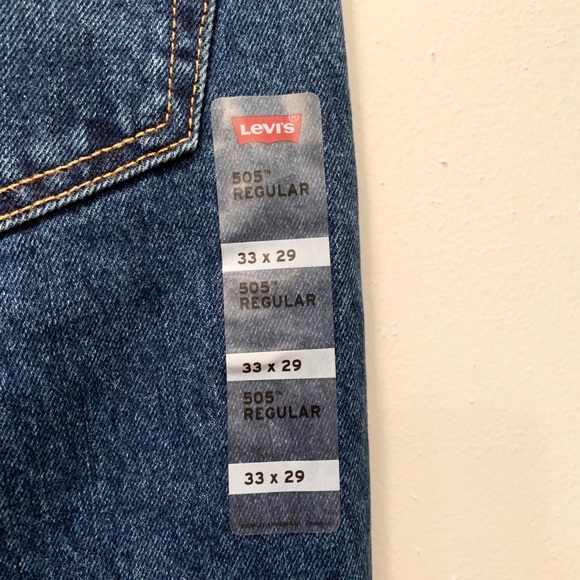 NWT Men’s Levi 505 Regular Straight Leg Jeans - Picture 5 of 7
